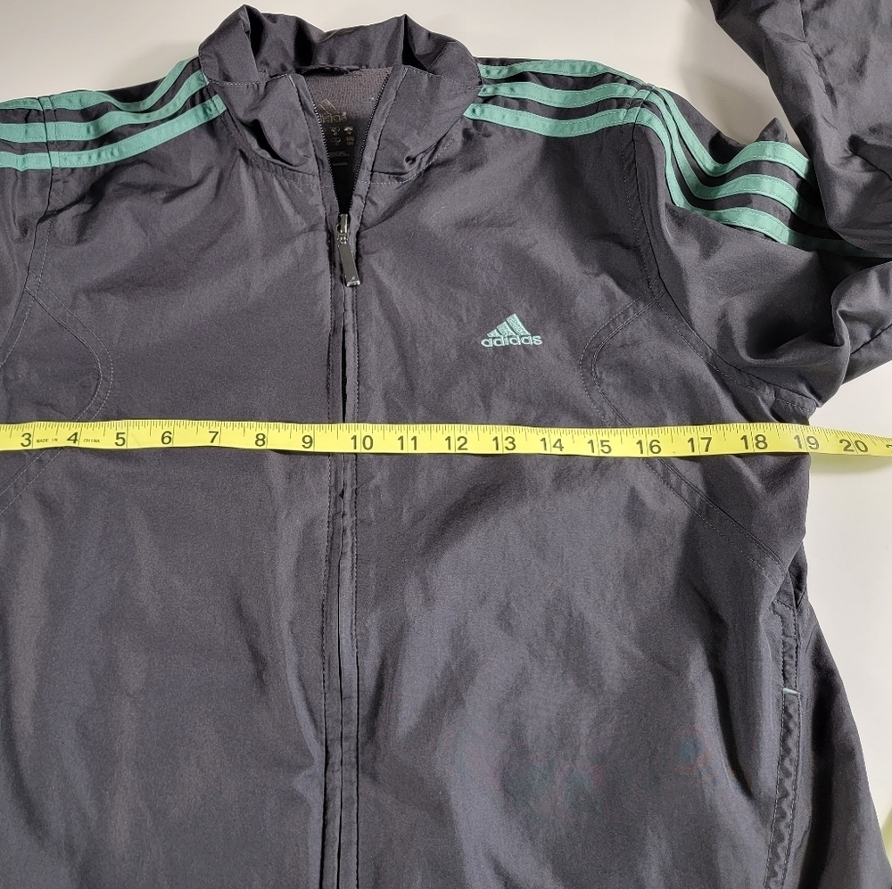 adidas Essentials 3 Stripes Woven Windbreaker Jacket for Men, Size medium Black - Picture 7 of 8
